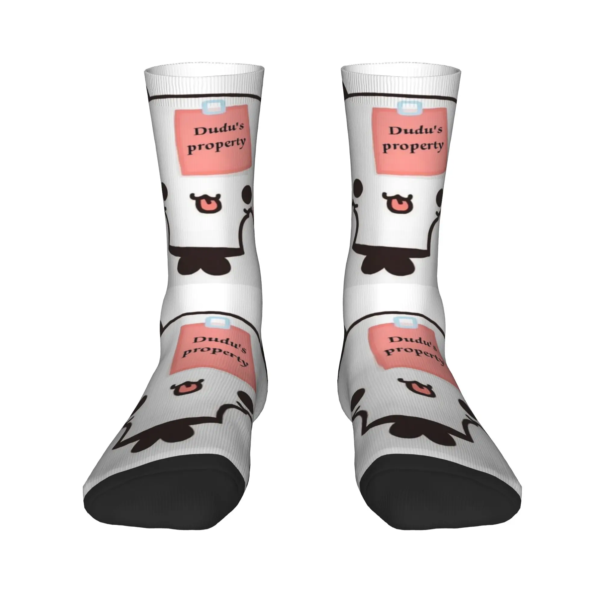 

Bubu Dudu Panda And Brownie Bear Couple Dress Socks for Men Women Warm Breathbale Warm Crew Socks