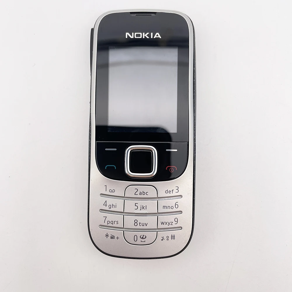 هاتف Nokia 2330 الكلاسيكي الأصلي المصنوع في فنلندا يدعم اللغة الإنجليزية بحالة جيدة فقط
