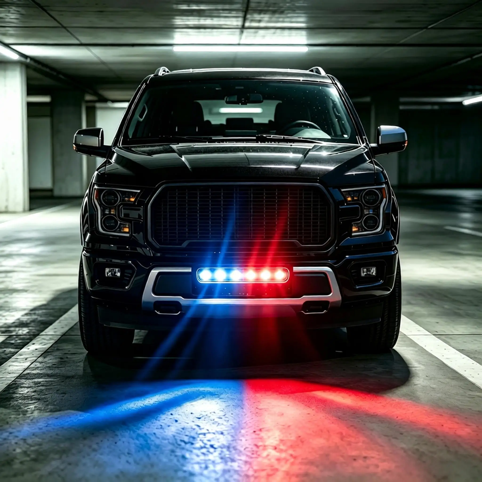 Red and Blue Dual Color High-Intensity Warning Light  Surface Mount 12-24V for Cars, Trucks, Trailers, and Construction Vehicles