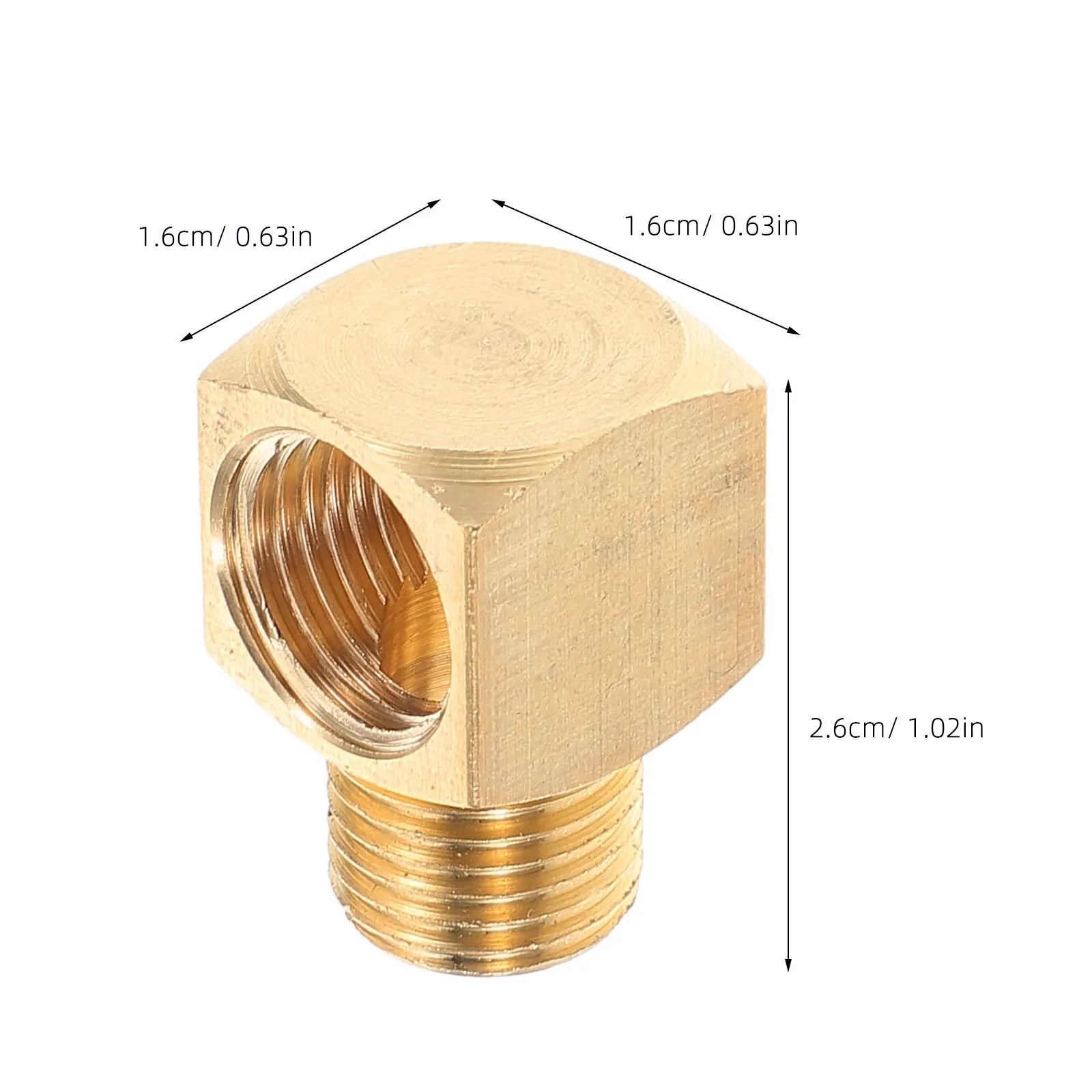 Brass 90 Degree Street Elbow Pipe Fitting Threaded Hose Connector for Gas Hydraulic Oil Pipelines High Pressure Brass Fitting