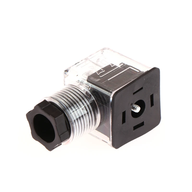 1Pcs DC 24V Solenoid Coil Plug Hydraulic Valve Transparent Voltage With Wire Waterproof And Dustproof Universal Accessories