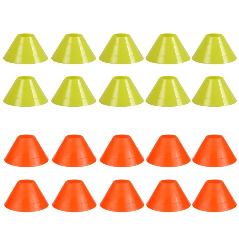 10 Pieces/Set Disc Cone Soccer Cones Agility Drills Cones Mark Disk with Holder for Sport Football Training Practice