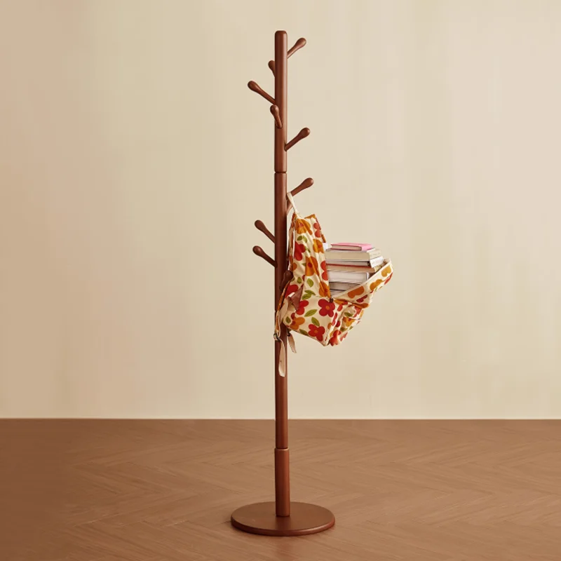 b11-Standing Luxury Coat Racks Nordic Space Saving Wooden Clothes Coat Racks Corner Shelf Bedroom Porte Manteau Trendy Furniture