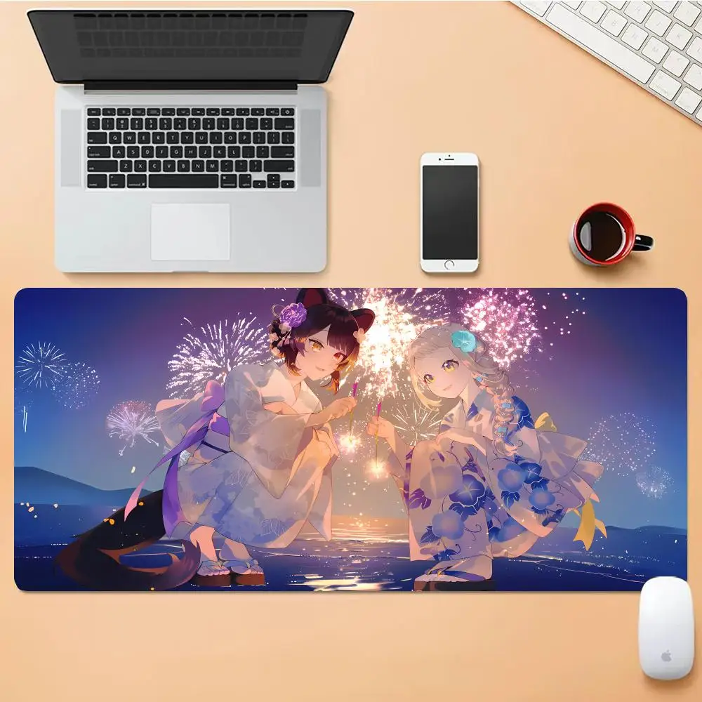 

Double-person F-ireLight Show Mouse Pad Desk Mouse Pad Cute HD Desk Pad Extended Gaming Keyboard Mats Large XXL Gamer Mousepad