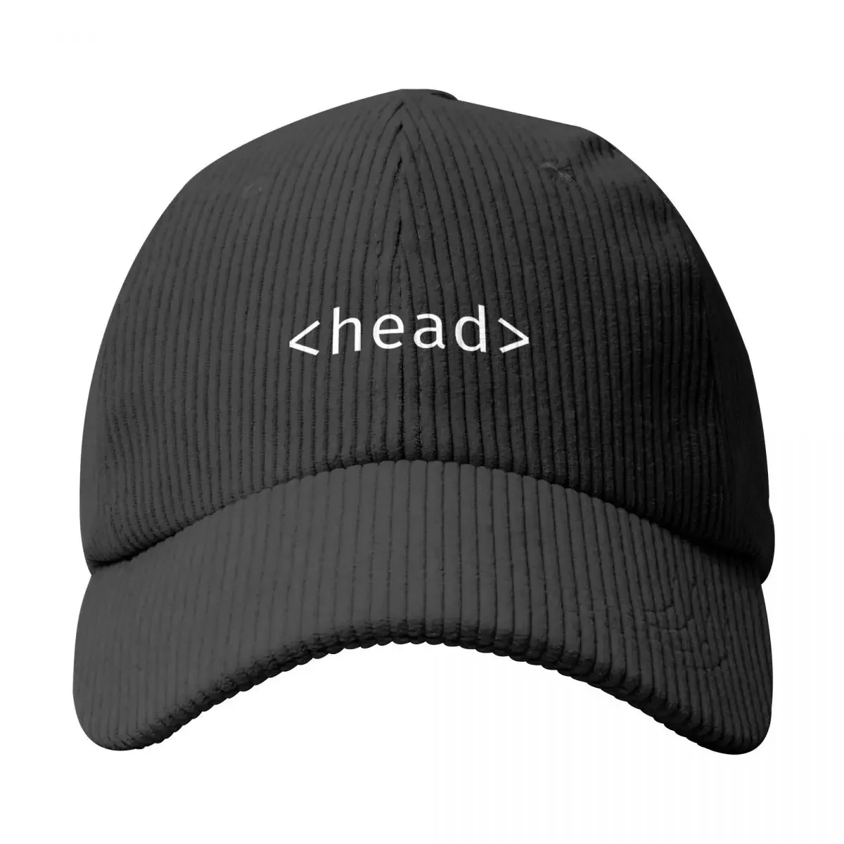 Head, html coder web developer. Corduroy Baseball Cap Hat Uv Protection Solar Hat For Girls Men's