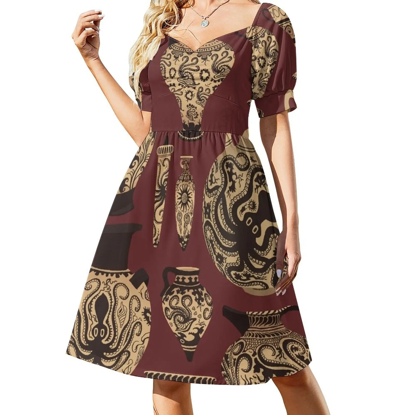 

Late Minoan Ceramics Short Sleeved Dress birthday dress dress party night evening dresses women