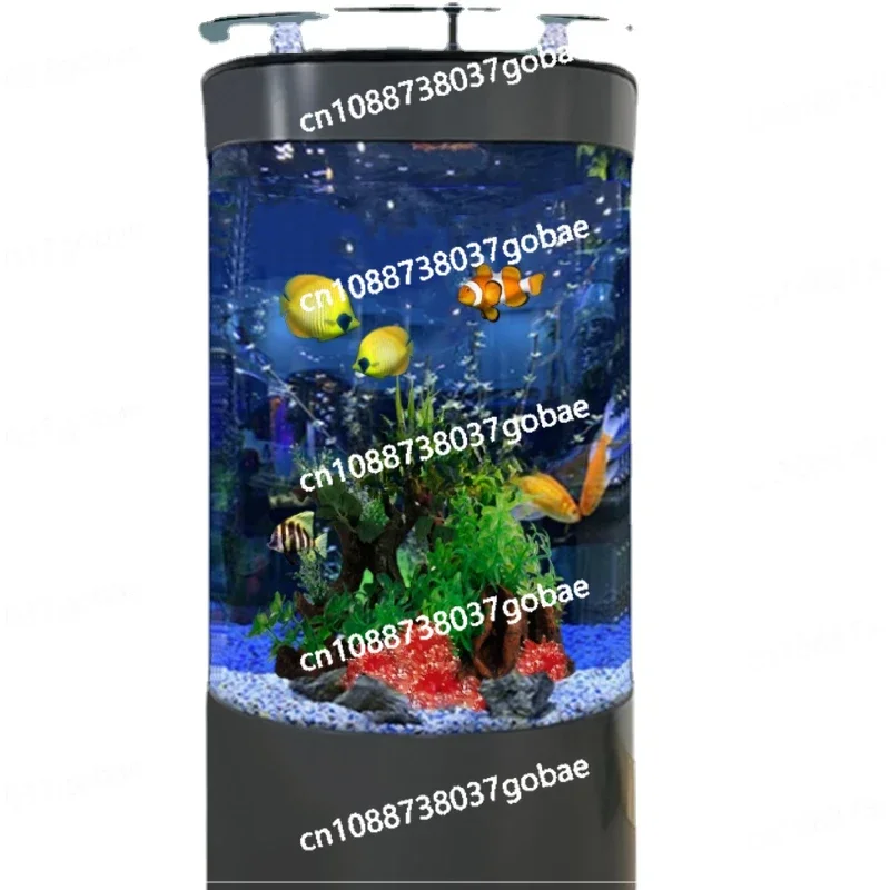 CX Household Super White Floor Fish Tank Living Room Back Filter Wall Full Set Free Replacement Aquarium Vertical Fish Globe