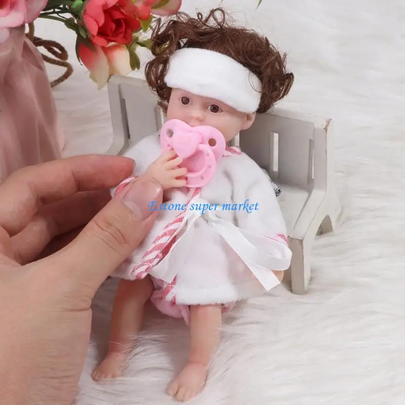 090B 6 Roleplay Girl Doll Reborns Toy Caucasian Infant Doll Great Garn para niños