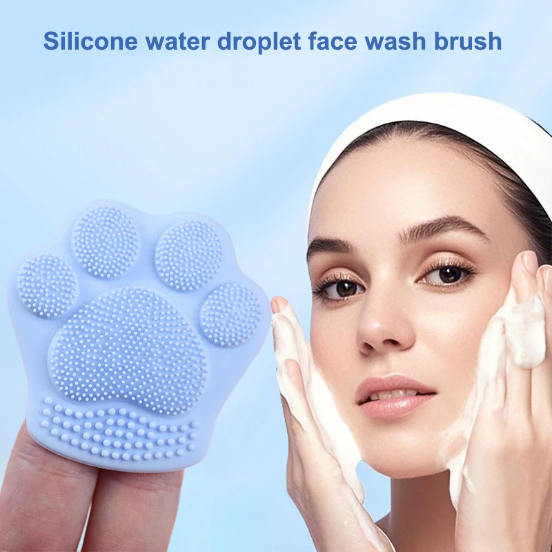 1/2PCS Nette Katze Pfote Silikon Massage Gesicht Pinsel Gesichts Reinigung Pinsel Weiche Shampoo Waschen Pinsel Hautpflege sauber Schönheit Werkzeuge