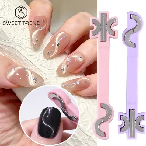 Dual-ended Ribbon Effect Cat Eye Nail Magnet Stick Creative Beginner Galaxy Gel Polish Magnetic Pen DIY Manicure Supplies Tools