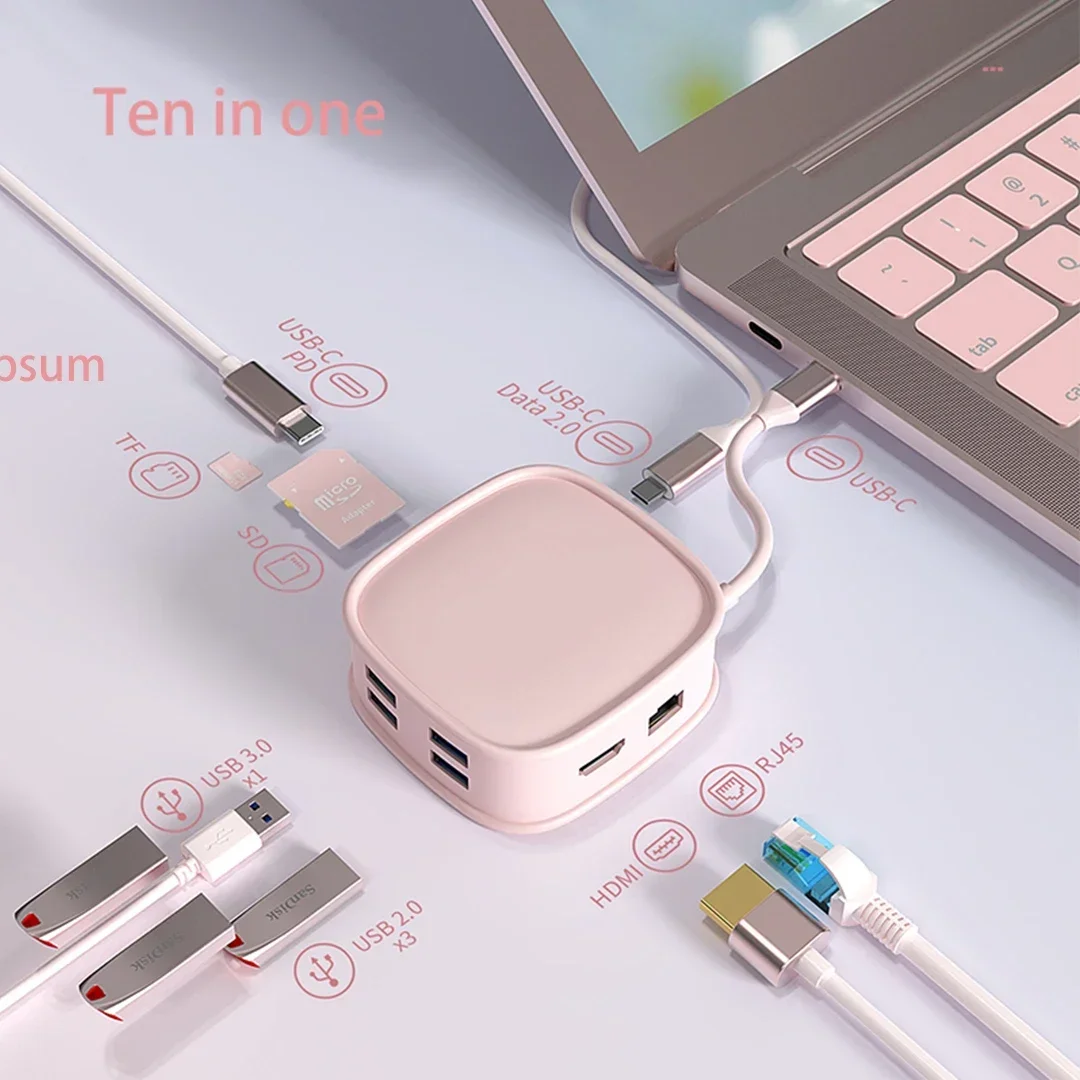 

Подставка для телевизора 10 в 1, USB Type C, совместимая с HDTV-подставка 60 Гц