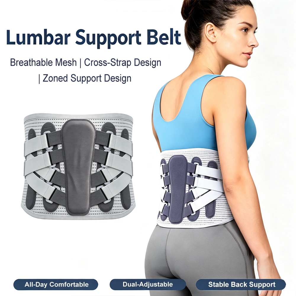 Lumbar Brace Back Support Belt for Sciatica & Herniated Disc Pain Relief Corrects Posture Ideal for Long Hours Sitting