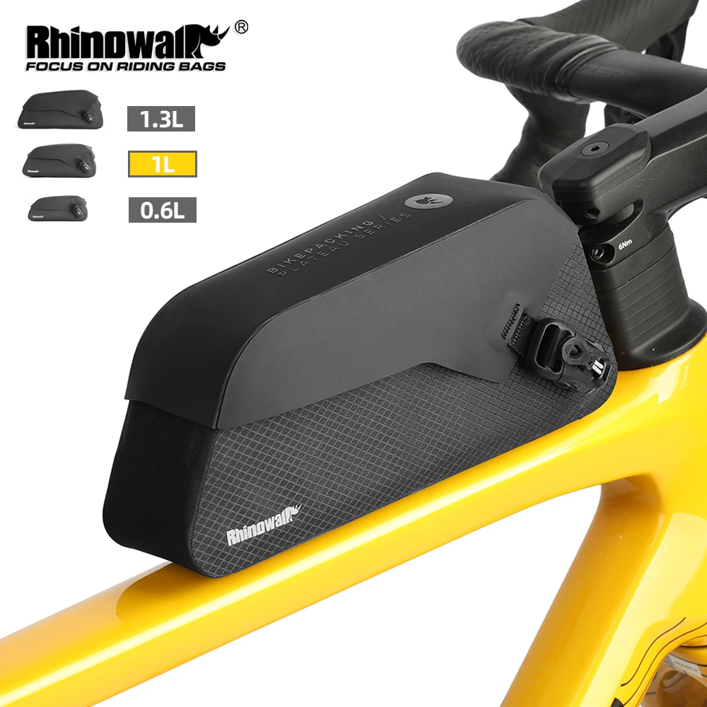 

Rhinowalk Bicycle Front Top Tube Bag Waterproof Cycling Frame Storage Bag Travel Bikepacking Phone Pack Screw & Strap fixed