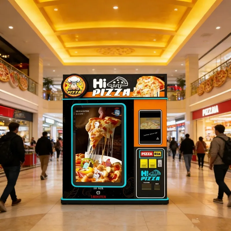Smart Pizza Vending Machine Fast Food Robot Heating Cooking with SDK Credit Card & Coin Payment Multiple Payment Options