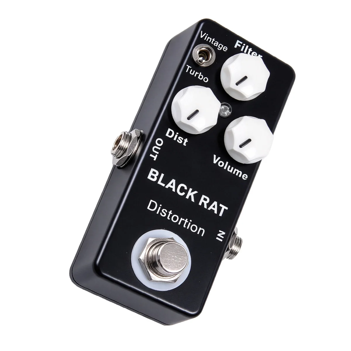Mosky Black Rat Analog Distortion Guitar Pedal Mini Size True Bypass Circuit Classic Rat Turbo Rat Select Space-Saving