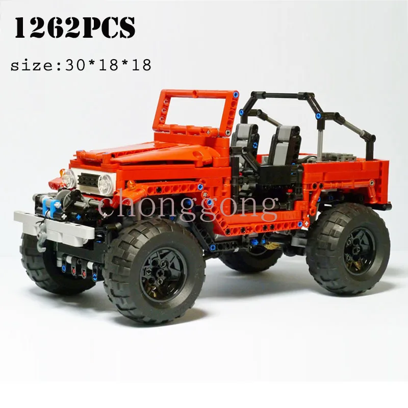 

New Moc 4889 FJ40 Tracked Remote Control Racing Building Blocks Assembled Model Building Blocks Leping Toy Birthday Gift