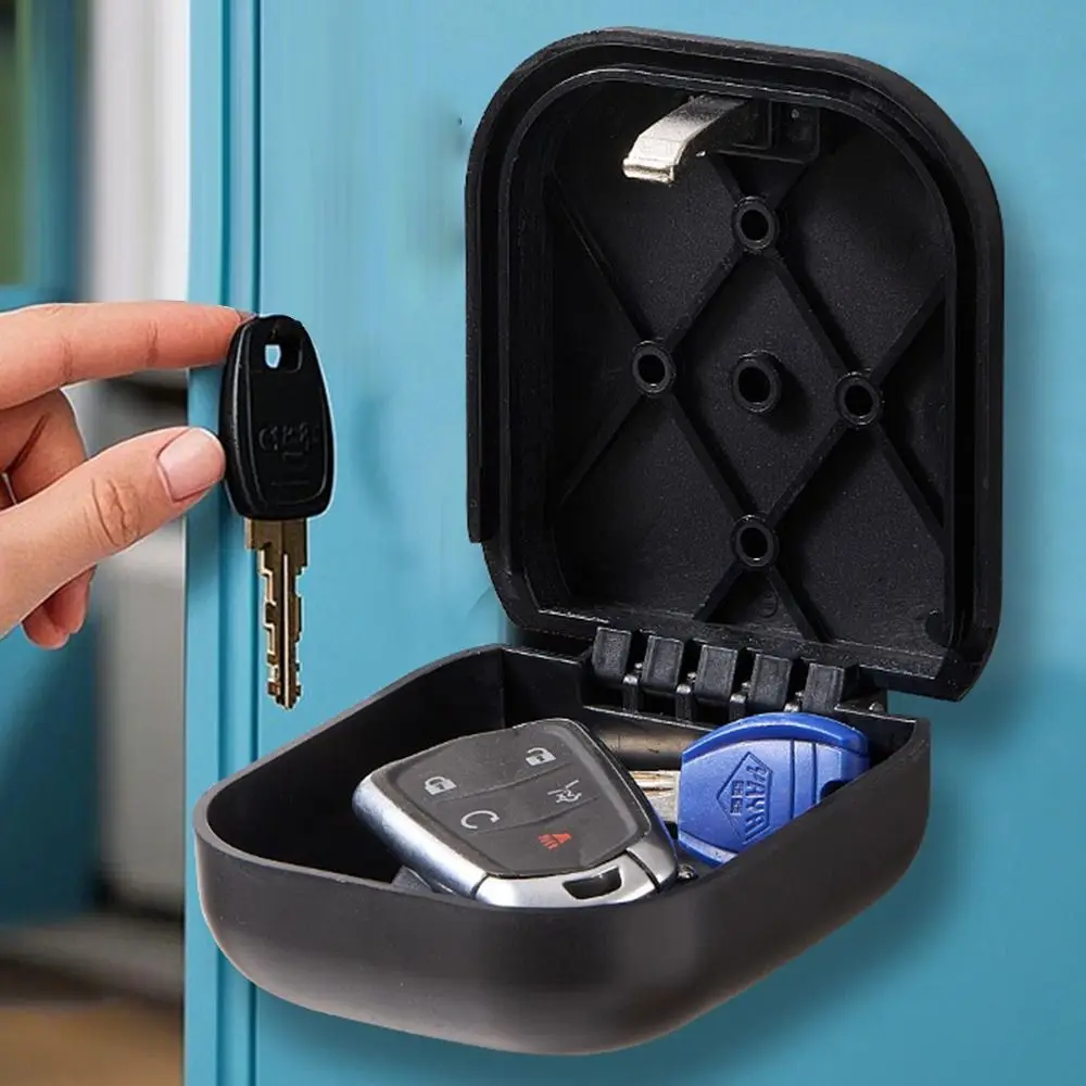 Portable Wall Mounted Key Safe Box Anti-theft Weatherproof Key Password Box Punch-free Key Security Storage Case Outdoor