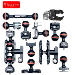 VLOGGER Magic Arm 1/4 Screw Head Super Clamp Ball Head Bracket Monitor Mobile Phone DSLR Camera Cage Butterfly Clip Kit