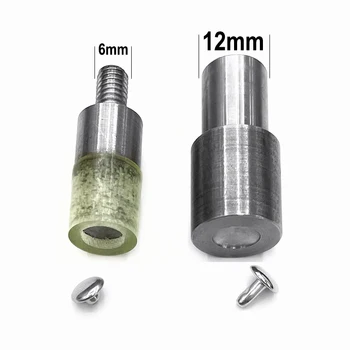 Doppelseitige Nieten-Installationswerkzeuge Europa Knopfmaschine Spezialform (12 mm + M6) Nagelschnalle Nähen Druckknopfmaschine Matrize