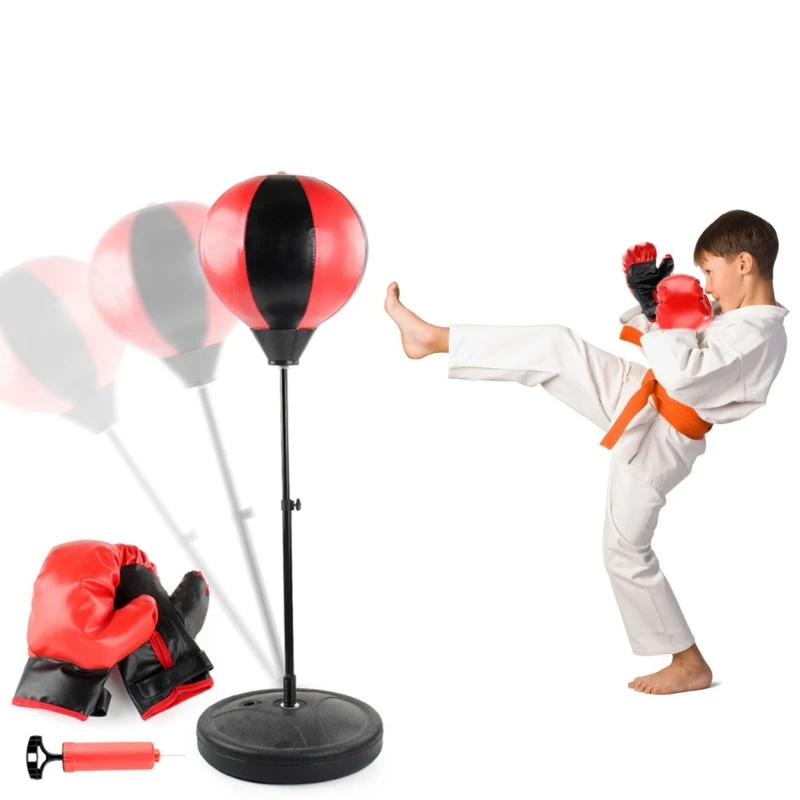 11UE Kids Freestanding Boxing Set Adjustable for Homes, Gym & Office