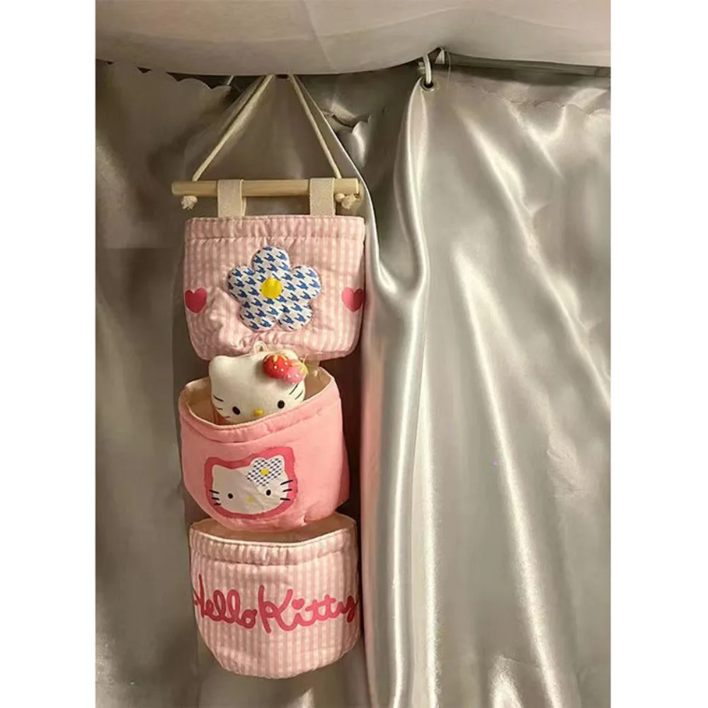 

Cartoon Cute Sanrio Hellokitty Storage Bag, Hanging Bag, Cloth Storage Bag Room Behind The Bedside Door Storage Artifacts