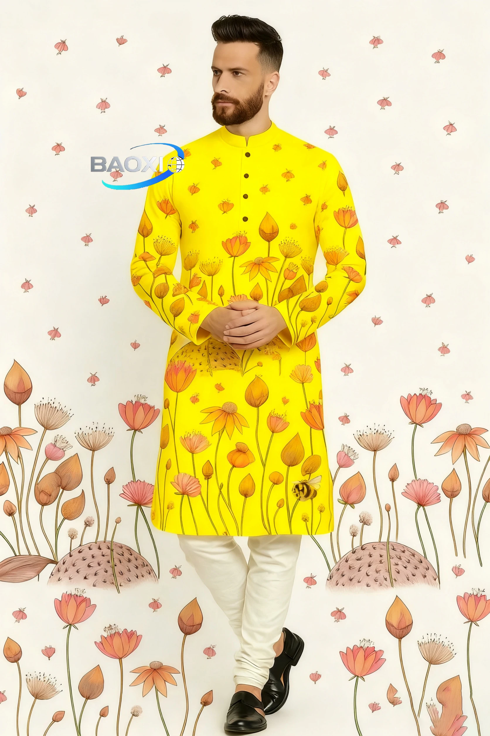 Men's printed multiple patterns kurta vardha fashionable and comfortable fit long robe suitable for all occasions.