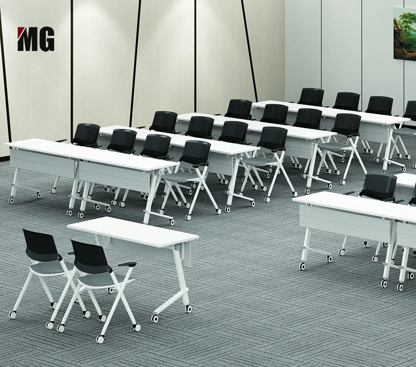 

Manufacturer modern office furniture movable conference table customized board room foldable training table