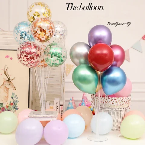 

1Set Happy Birthday Balloons Air Balls Stand Stick Baloon Birthday Party Decoration Kids Adult Holder Ballons Accessories Arch