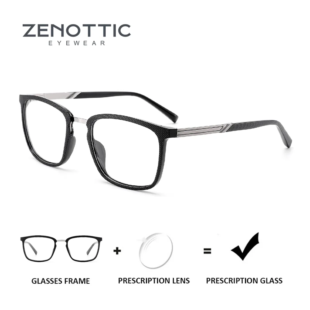 zenottic-メンズ-スクエア-カスタム処方メガネ-累進多焦点光学眼鏡-近視レンズ-男性