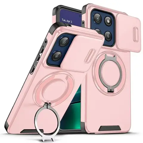 Custodia magnetica antiurto per Motorola moto G 5G G Stylus Power play 5G 2025 Obiettivo della fotocamera scorrevole Anello Supporto Proteggi la copertura