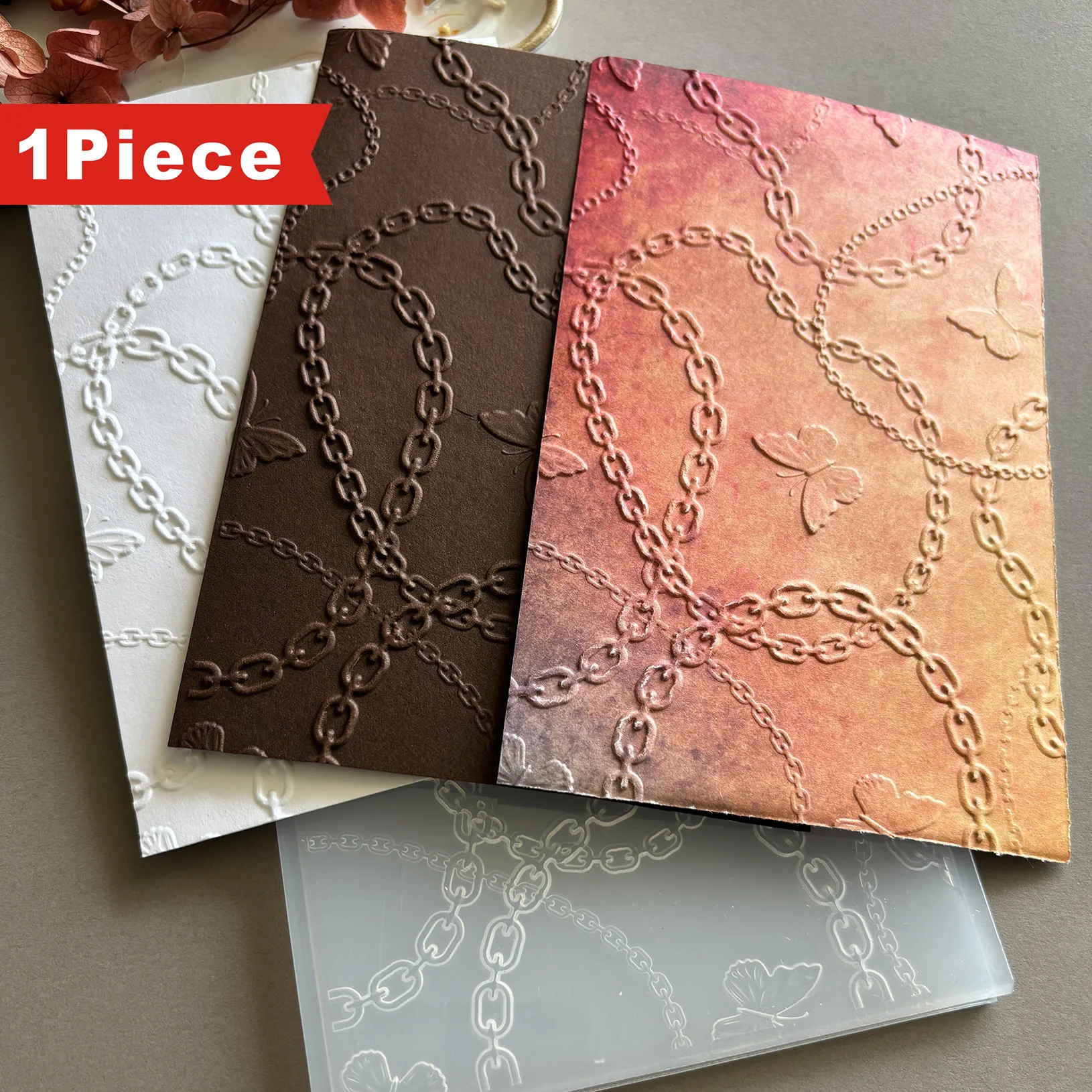 3D-geprägter Ordner mit dem Thema „Butterfly Breaking Free from Chains“, geeignet für Scrapbooking, Kartenherstellung und DIY-Handwerk