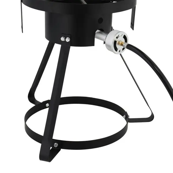 

Gas Stove Tripod Rack, 13"x32" Iron Aluminum Fryer Stand, Round Wok Ring Support for Gas Burners, Black Silver