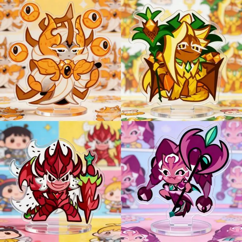 Soporte Acrílico para Cookie Run Kingdom, Personajes de Anime como Ananas Dragon Cookie y Pitaya Dragon Cookie, Colección de Accesorios, Regalo