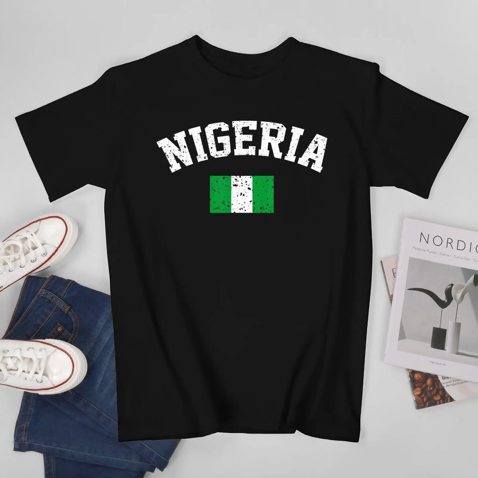 More Design Nigeria Flag Nigerian Men Tshirt Tees T-Shirt O-neck T Shirts Women Boys Clothing 100% Cotton