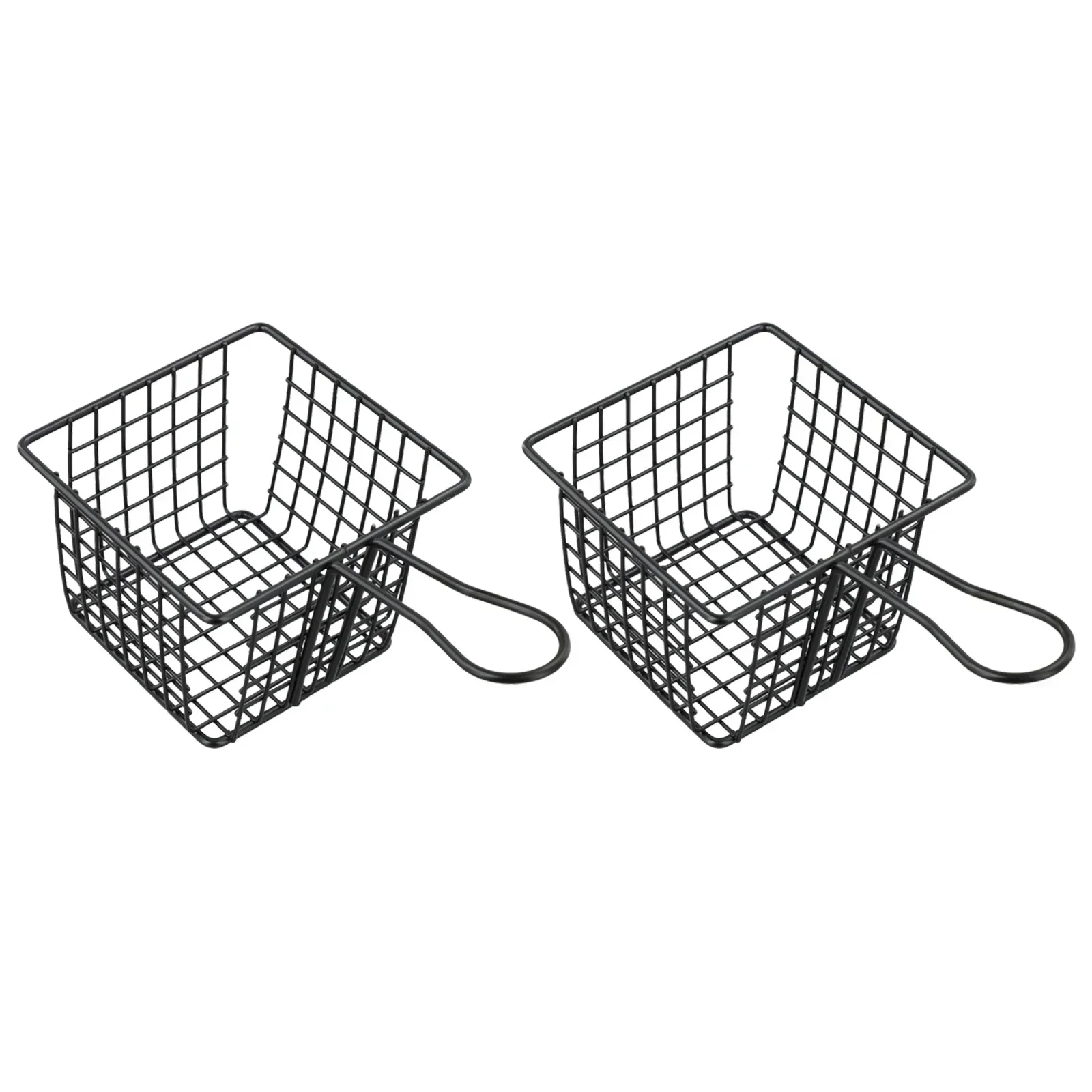 Portable Basket Food Bucket Party Serving Organizer Family Restaurant Use Fried Food Serving Iron Material For Home Use