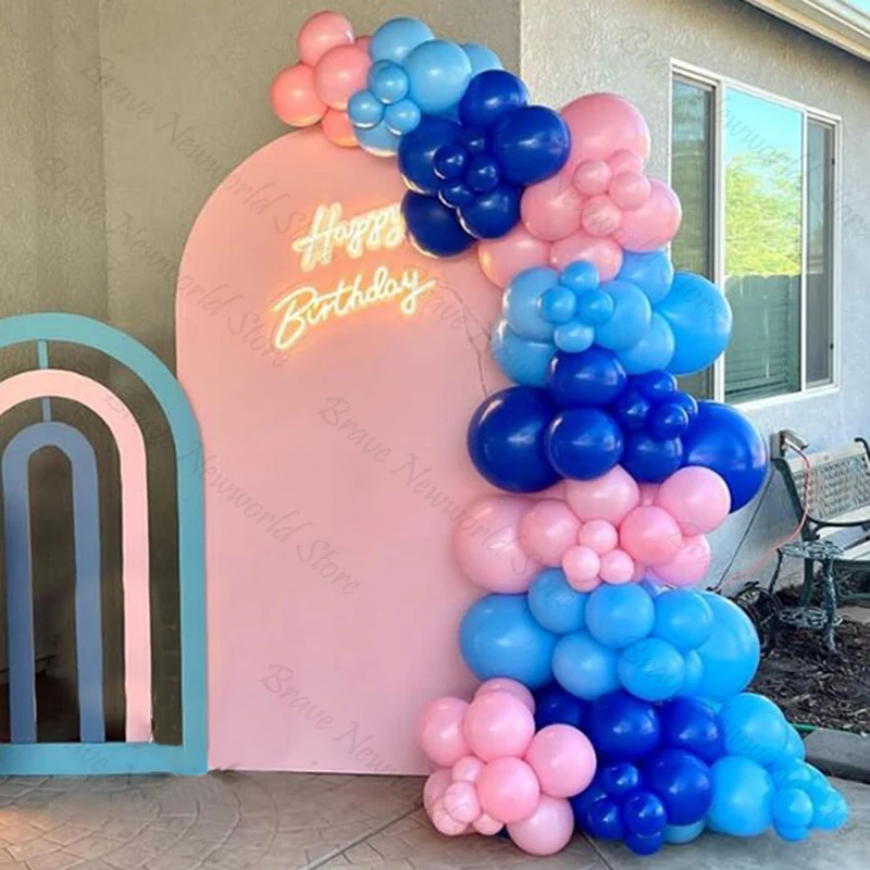 122Pcs Stitch Birthday Balloon Garland Kit Pink Blue Ballons Stitch Lilo Birthday Decor Gender Reveal Party Supplies