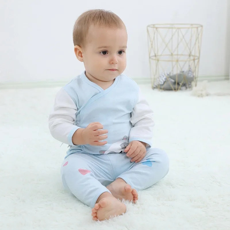 Conjunto de roupas para bebês recém-nascidos, 18 peças, quatro estações, 100% algodão, roupa infantil, meninos, calças, roupas infantis, babadores, chapéu