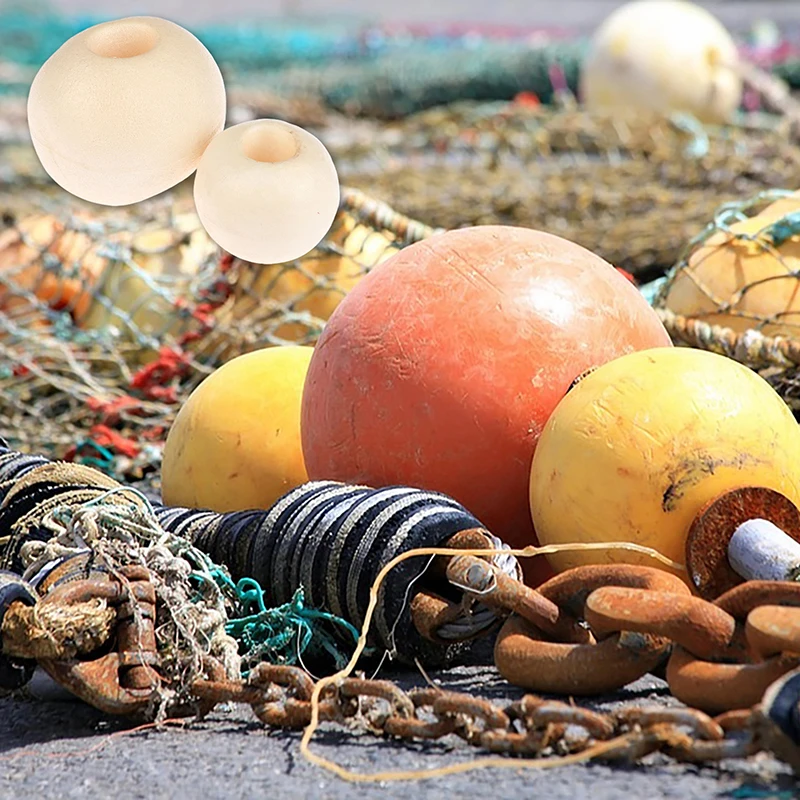 1Pc 6/8CM PVC Round Crab Pot Markers Net Drift Foam Buoy Float Buoy Deep Water Rope Floats For Jet Ski Kayak Anchors Line Boats view 3
