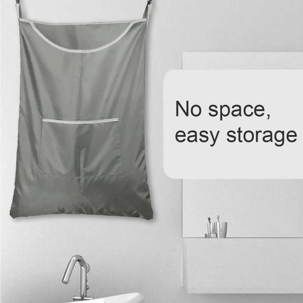 

Подвесная корзина для белья, водонепроницаемая, настенная, для отеля, с крючками, ткань Оксфорд, застежка-молния, бытовая сумка для хранения, задняя дверь