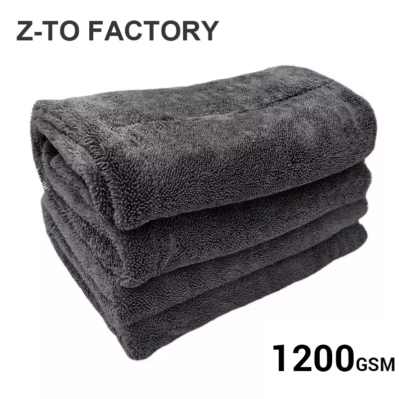 SEAMETAL Car Wash Towel 1200GSM Microfiber Double-Sided Ultra Absorbent Car Wash Cloth Cleaning Drying Towel Washing Accessories