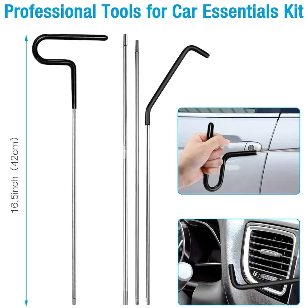 New Car Tool Kit Door Open Grabber Lockout Lock Pick Set Long Range Reach Hooking Key Lost In Truck Air Wedge Bag Pump Auto Tool