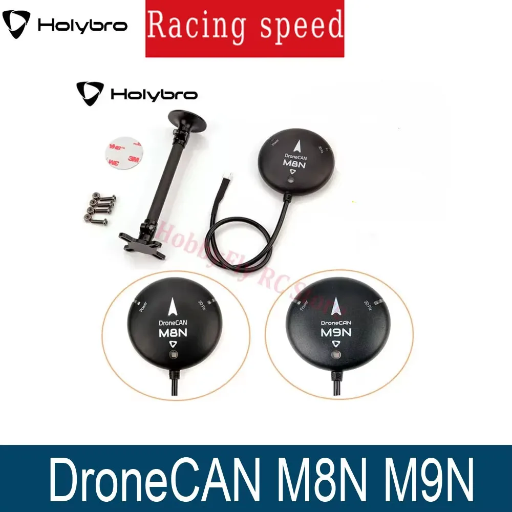 

Holybro DroneCAN M8N M9N GPS Module IST8310 Compass Tri-Colored LED Indicator for CAN Protocol ArduPilot PX4 Flight Controller