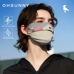 Ohsunny UV-Schutz maske 2024 neue Mode upf2000 wasch bar cool llining Cartoon Gesichts schutz für Outdoor-Radfahren Solar blocker