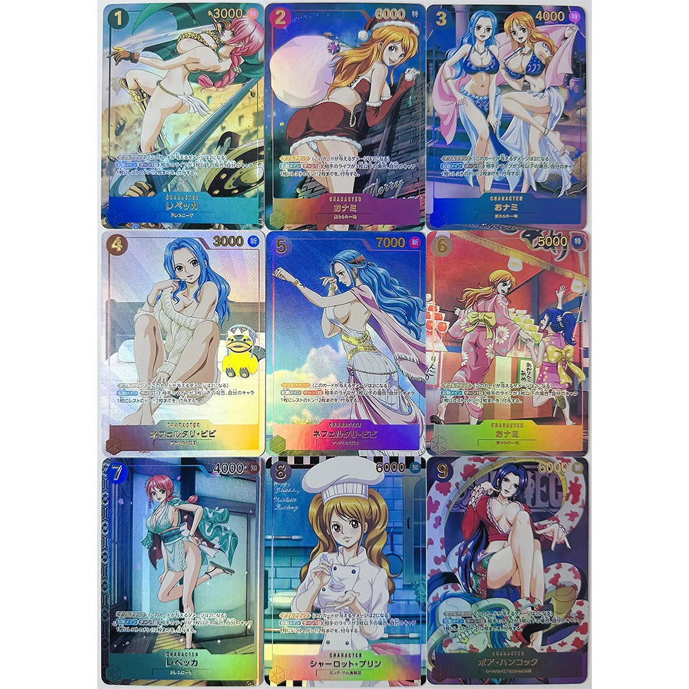 Anime English One Piece Diak Boa Hancock Nami Vivi Nico Robin Boy Game Toys Christmas Birthday Gift Collection Card Board Game