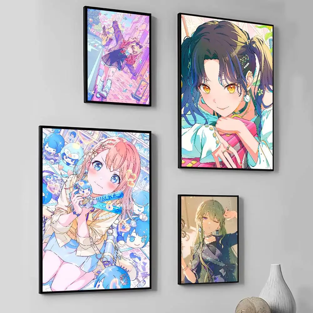 Anime P-Project S-Sekai Cartoon Game Posters Fancy Wall Sticker for Living Room Bar Decoration Wall Decor