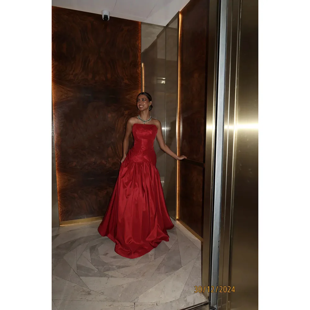 Robe de bal formelle Simple en Satin, longueur au sol, épaules dénudées, style sirène, robe de soirée élégante pour femmes, personnalisée, 2025