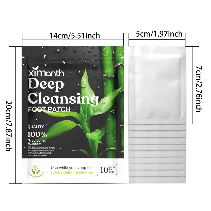 

Natural Detox Foot Patches 10PCS/Bag Stress Relief Feet Deep Sleep Herbal Detox Sticker Relieve Stress For Foot Care Tools