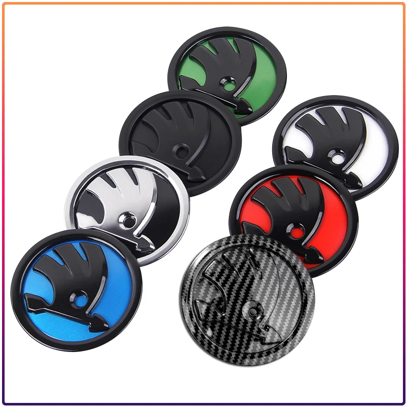 80/90/100MM Car Logo Front Hood Rear Trunk Badge Emblem Auto Accessories For Skoda Sharp Sharp crystal Sharp Rapid speed Pye Ye