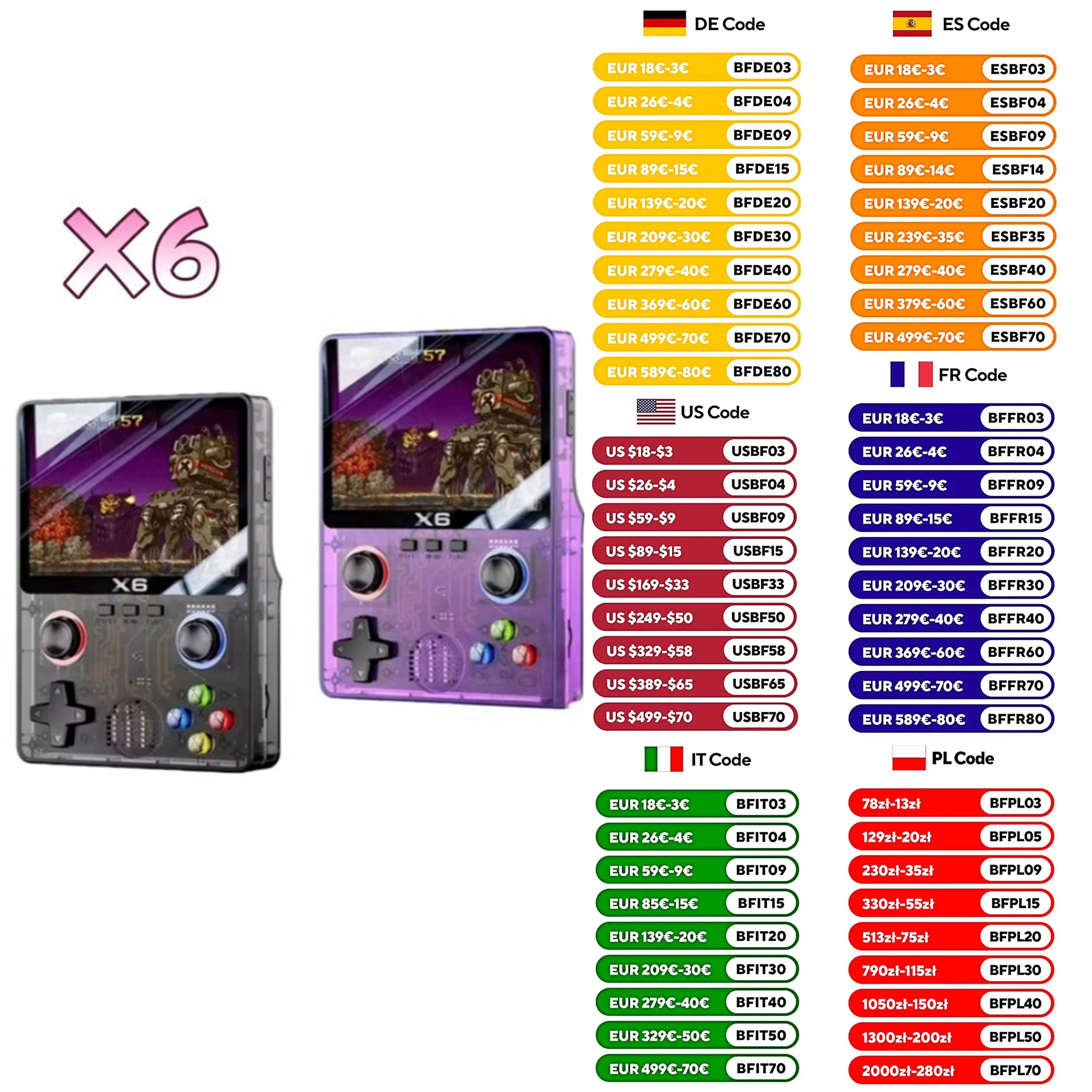 New X6 Retro Mini G… - image