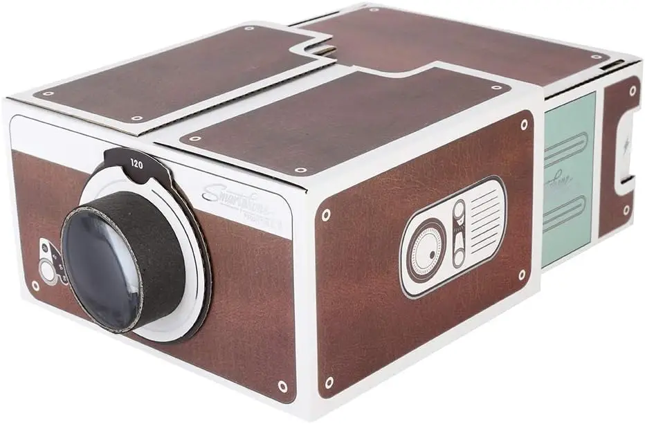 

Projector 14.5x8 Smart DIY Cinema Smart Phone Projector2.0 Portable Video/Movie Projection Machine Hdx color wheel